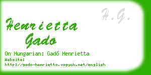 henrietta gado business card