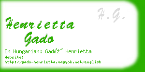 henrietta gado business card